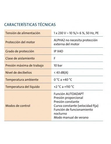 Bomba De Circulación Electrónica Grundfos ALPHA2 25-80 180 2 Bomba De Circulación Electrónica Grundfos ALPHA2 25-80 180 - Imagen 2