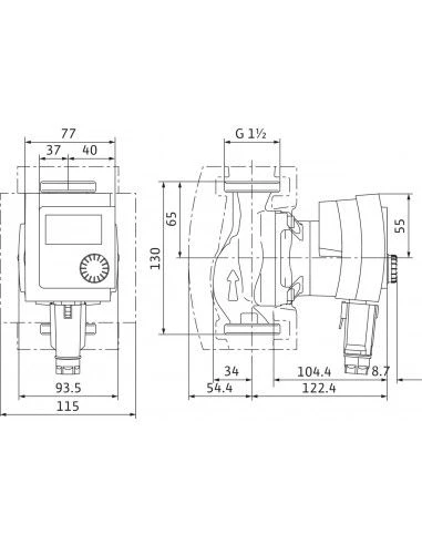 Bomba De Circulación Wilo Stratos Pico 25/1-4 130 2 Bomba De Circulación Wilo Stratos Pico 25/1-4 130 - Imagen 2