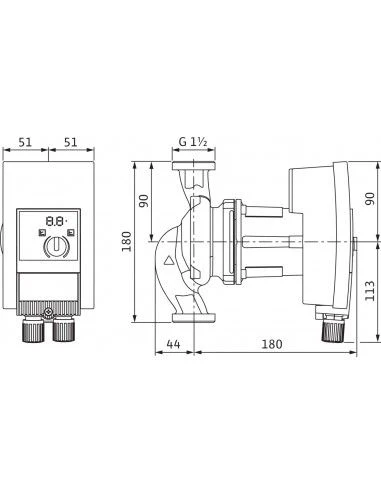 Bomba De Circulación Wilo Yonos Maxo 30/0,5-7 180 1.1/4"/G2" 3 Bomba De Circulación Wilo Yonos Maxo 30/0,5-7 180 1.1/4"/G2" - Imagen 3