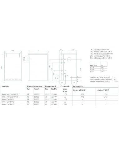 Caldera De Gasóleo Domusa SIRENA CAL HFD 40 2 Caldera De Gasóleo Domusa SIRENA CAL HFD 40 - Imagen 2
