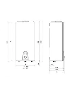 Calentador A Gas Thermor Estanco Bajo NOx Top Sealed 11 RS ID E -Gasfriocalor Tienda calentador a gas thermor estanco bajo nox top sealed 11 rs id e 2