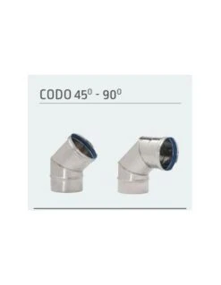 Codo 90° De 80 Mm De Chimenea Inox Para Estufas De Pellets Lasian
