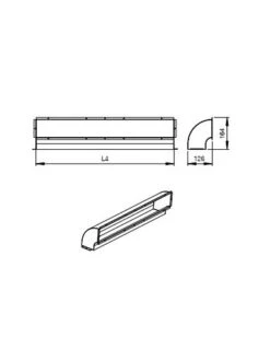 Conducto Salida De Aire A 90°para Radiadores Pareo Integrado 400 Thermor
