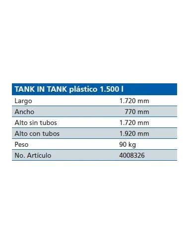 Deposito Schütz De Gasoil Tank In Tank Plastic 1500l 2 Deposito Schütz De Gasoil Tank In Tank Plastic 1500l - Imagen 2