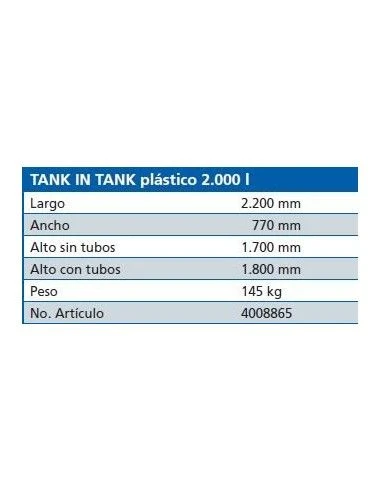 Deposito Schütz De Gasoil Tank In Tank Plastic 2000l 2 Deposito Schütz De Gasoil Tank In Tank Plastic 2000l - Imagen 2