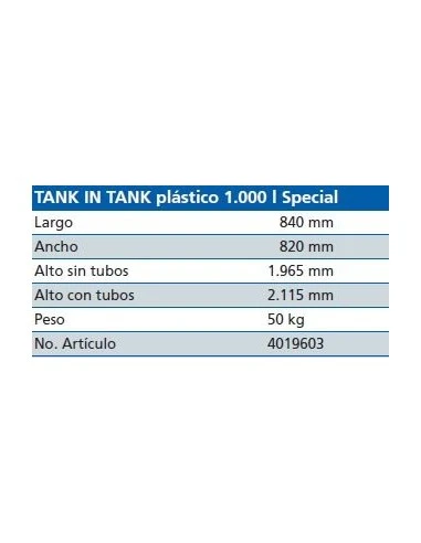 Deposito Schütz De Gasóleo Tank In Tank 1000l Special 2 Deposito Schütz De Gasóleo Tank In Tank 1000l Special - Imagen 2