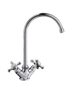 Grifo De Cocina Bimando Clever With2 Antigona Con Caño Conformado