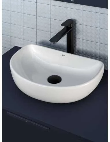 Lavabo De Porcelana Roca Optica Sobre Encimera 450x300 2 Lavabo De Porcelana Roca Optica Sobre Encimera 450x300 - Imagen 2