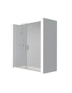 Mampara Abatible Cabel One Cromo De 2 Hojas