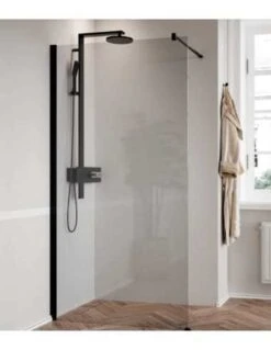 Mampara Cabel BLACK 110 Panel Fijo Separador + Barra Estabilizadora