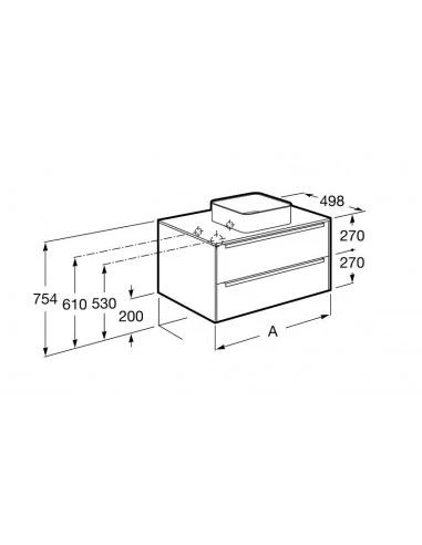 Mueble Base Roca Inspira Para Lavabo Sobre Encimera 800 Mm 2 Mueble Base Roca Inspira Para Lavabo Sobre Encimera 800 Mm - Imagen 2