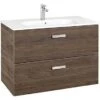 Roca Mueble Base Unik Con Lavabo Color Cedro