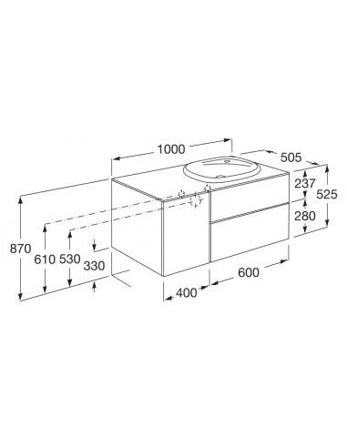 Mueble De Baño Base Roca De Beyondencimera Para Un Lavabo 1000mm 2 Mueble De Baño Base Roca De Beyondencimera Para Un Lavabo 1000mm - Imagen 2