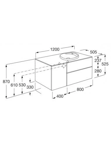 Mueble De Baño Base Roca De Beyond Lavabo De SURFEX 1200mm 2 Mueble De Baño Base Roca De Beyond Lavabo De SURFEX 1200mm - Imagen 2
