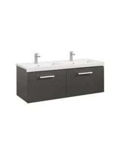 Mueble De Baño Base Roca De PRISMA De Dos Cajones Y Lavabo Doble 1200mm