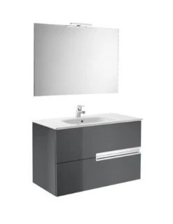 Mueble De Baño Base Roca Victoria-N Pack De Dos Cajones Y Lavabo 800 Mm