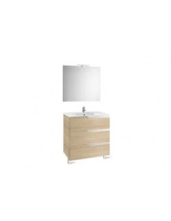 Mueble De Baño Base Roca Victoria-N Pack De Tres Cajones Y Lavabo 800 Mm