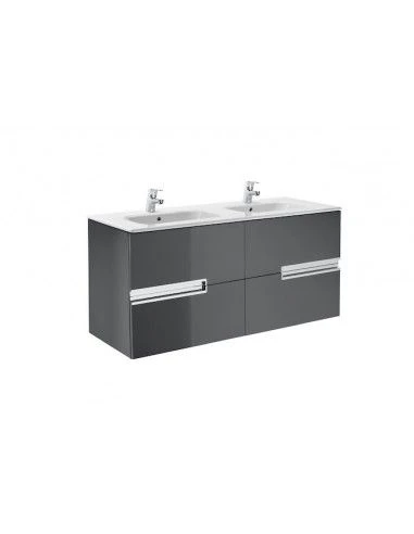 Mueble De Baño Base Roca Victoria-N Unik De Cuatro Cajones Y Lavabo Doble 1200 Mm 1 Mueble De Baño Base Roca Victoria-N Unik De Cuatro Cajones Y Lavabo Doble 1200 Mm