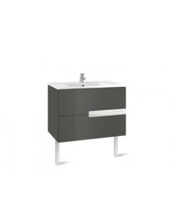 Mueble De Baño Base Roca Victoria-N Unik De Dos Cajones Y Lavabo 800 Mm