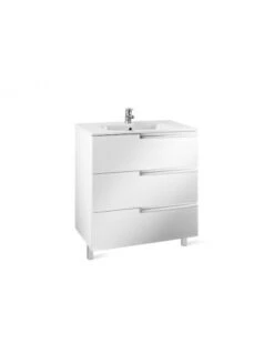 Mueble De Baño Base Roca Victoria-N Unik De Tres Cajones Y Lavabo 600 Mm