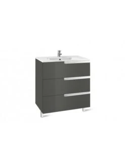Mueble De Baño Base Roca Victoria-N Unik De Tres Cajones Y Lavabo 800 Mm