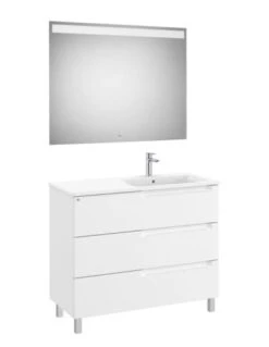 Mueble De Baño Con Lavabo A La Derecha Roca Aleyda 1000 3 Cajones