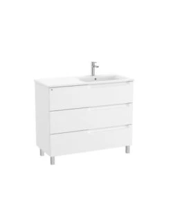 Mueble De Baño Con Lavabo A La Derecha Roca Unik 1000 3 Cajones