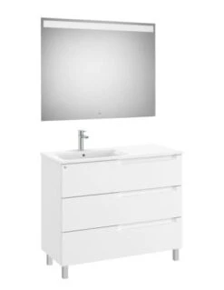 Mueble De Baño Con Lavabo A La Izquierda Roca Aleyda 1000 3 Cajones