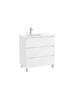 Mueble De Baño Con Lavabo A La Izquierda Roca Unik 800 3 Cajones
