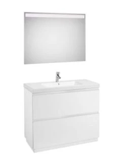 Mueble De Baño Con Lavabo Centrado Roca Pack Lander 1000