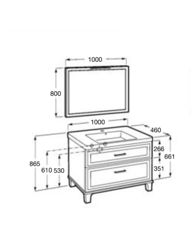 Pack Mueble De Baño Roca Romea 1000 Mm 2 Pack Mueble De Baño Roca Romea 1000 Mm - Imagen 2