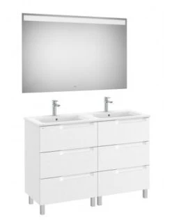 Pack Mueble De Baño Roca Unik Aleyda 1200 Mm 3 Cajones