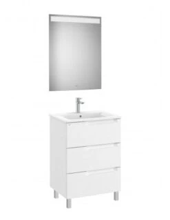 Pack Mueble De Baño Roca Unik Aleyda 600 Mm 3 Cajones