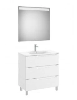 Pack Mueble De Baño Roca Unik Aleyda 800 Mm 3 Cajones