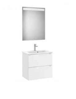 Pack Mueble De Baño Roca Unik Aleyda Compacto 600 Mm 2 Cajones