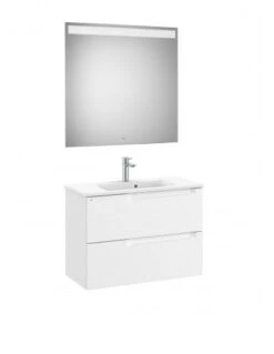 Pack Mueble De Baño Roca Unik Aleyda Compacto 800 Mm 2 Cajones