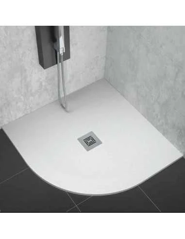 Plato De Ducha Sanycces LOGIC Semicircular 80x80cm Blanco 2 Plato De Ducha Sanycces LOGIC Semicircular 80x80cm Blanco - Imagen 2