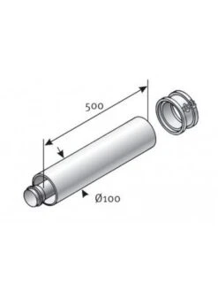 Prolongador 0,5m 60/100mm Slim Saunier Duval -Gasfriocalor Tienda prolongador 0 5m 60 100mm slim saunier duval 3