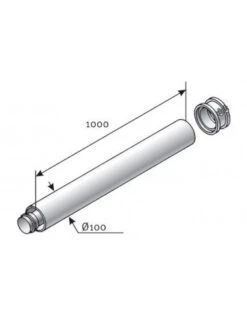 Prolongador 1 M 60/100mm Slim Saunier Duval