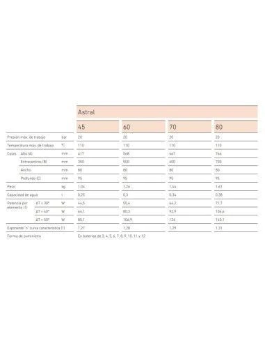 Radiador De Aluminio Baxi Astral 80 De 11 Elementos 4 Radiador De Aluminio Baxi Astral 80 De 11 Elementos - Imagen 4