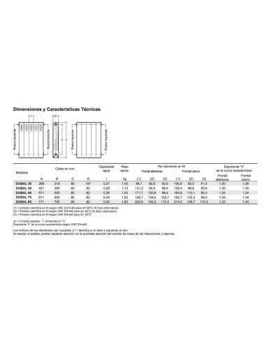 Radiador De Aluminio Baxi Dubal 45 6 Elementos 2 Radiador De Aluminio Baxi Dubal 45 6 Elementos - Imagen 2
