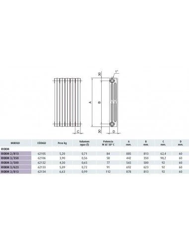 Radiador De Hierro Fundido Lasian RIDEM 2/813 4 Radiador De Hierro Fundido Lasian RIDEM 2/813 - Imagen 4