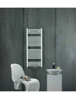 Radiador Toallero Eléctrico Zehnder Aura Pintado Blanco RAL 9016