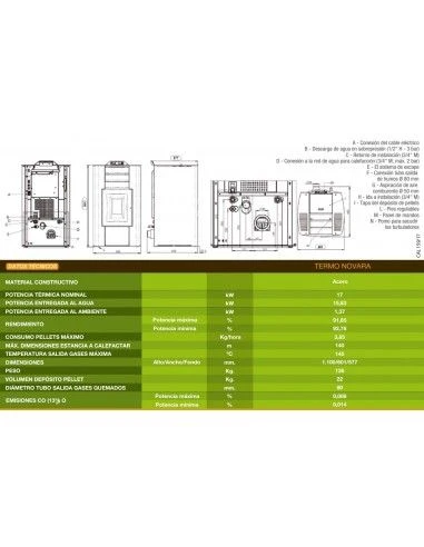 Termoestufa De Pellets Ferroli NOVARA 2 Termoestufa De Pellets Ferroli NOVARA - Imagen 2