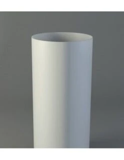 Tubo De Aluminio Simple Pintado Blanco 110x1500 M/M Fig