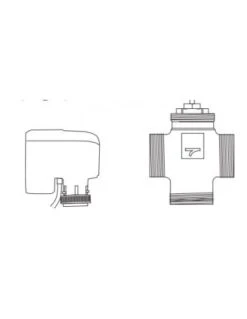 Válvula Reguladora De 3 Vías Con Actuador On/off DN20 Tecna VOT 20