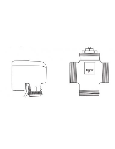 Válvula Reguladora De 3 Vías Con Actuador On/off DN20 Tecna VOT 20 1 Válvula Reguladora De 3 Vías Con Actuador On/off DN20 Tecna VOT 20