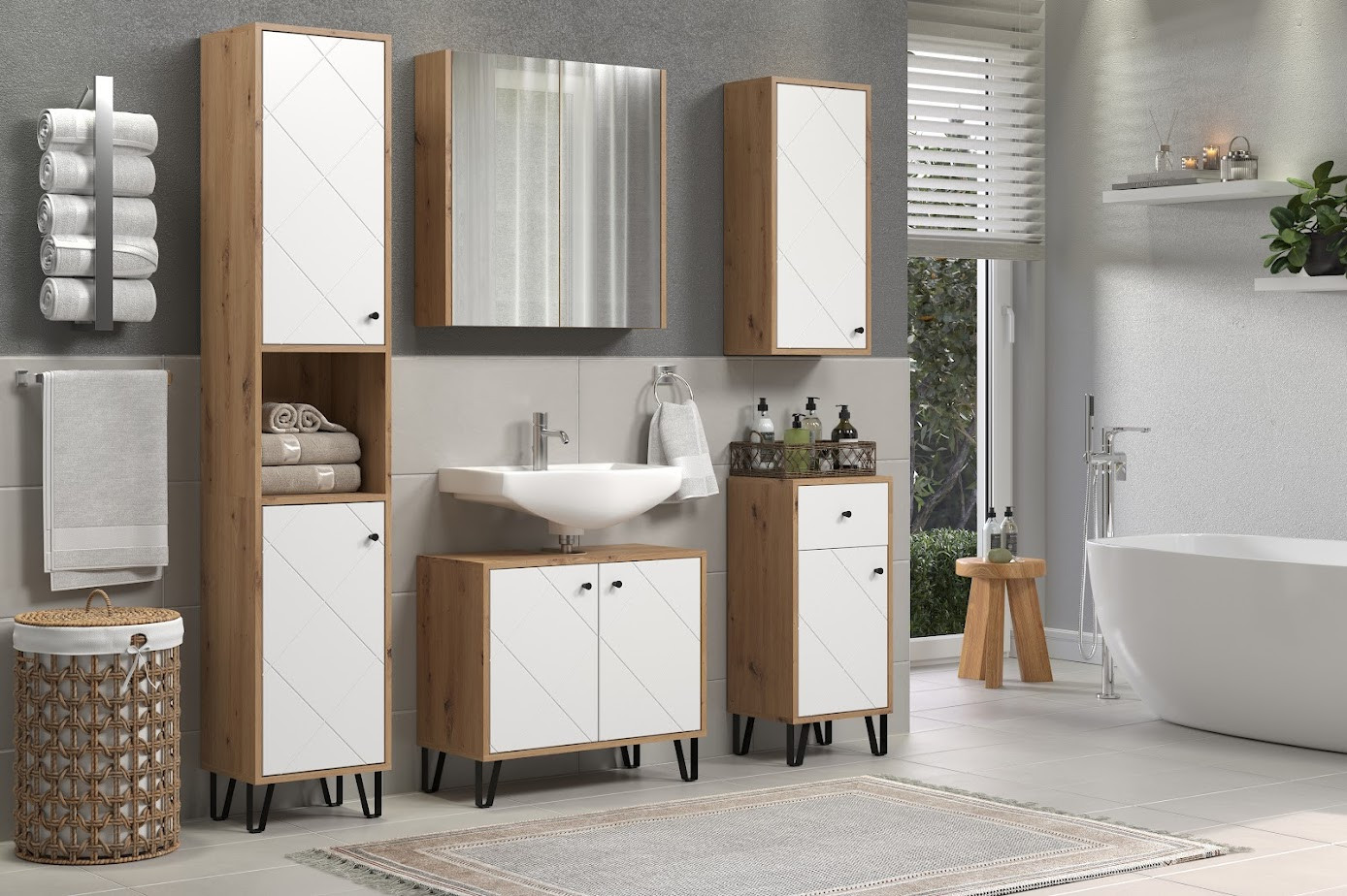 Gasfriocalor Tienda -Gasfriocalor Tienda conjunto de muebles de bano bianca 69 x 61 x 33 cm